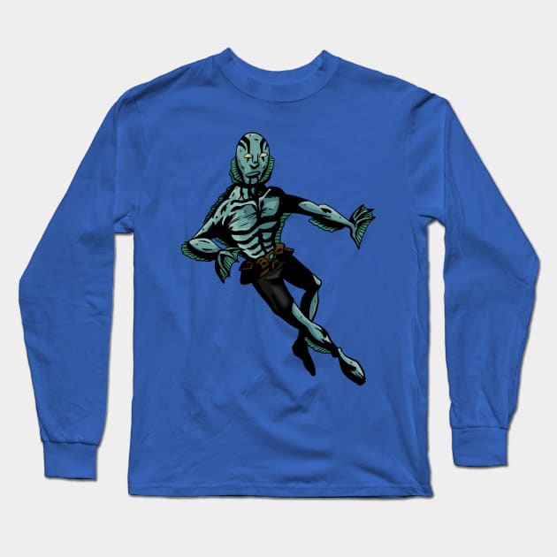 Abe Sapien Long Sleeve T-Shirt by Black Snow Comics